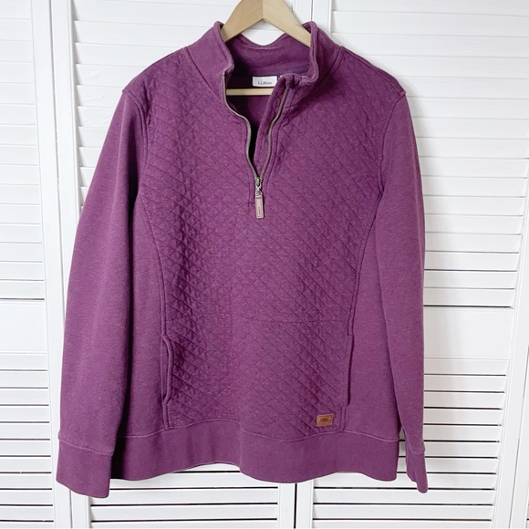 L.L. Bean quilted quarter zip pullover - Picture 2 of 10
